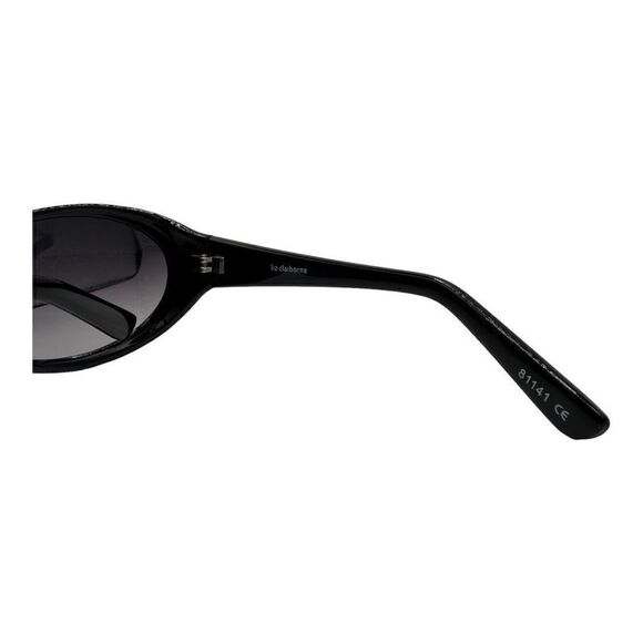Liz Claiborne black plastic frame oval sunglasses 81141 - Picture 7 of 9